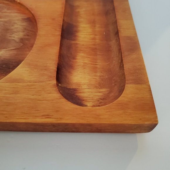 Vintage Baribo Maid Wood Charcuterie Cheese Board Entertaining Serveware Platter - Picture 3 of 8